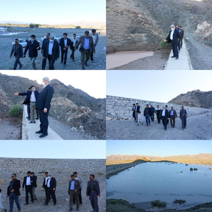 بازدید معاون سیاسی، امنیتی و اجتماعی استانداری هرمزگان از سد آبخیز داری مرز در توکهور و هشتبندی