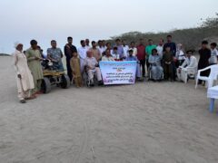 برگزاری مسابقه جایزه بزرگ دوومیدانی افراد دارای معلولیت در روستای ونک بخش لیردف شهرستان جاسک