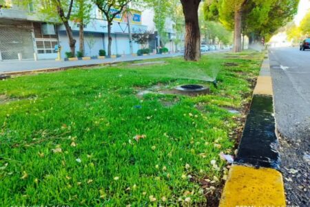 اصلاح و بهسازی مستمر شبکه توزیع آب خام فضای سبز شهر قزوین در حال انجام است