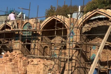 آغاز فاز دوم مرمت کاروانسرای سعدالسلطنه خیابان سپه قزوین