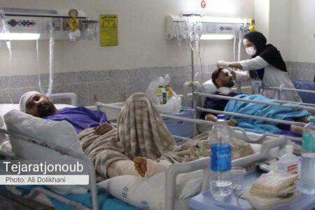 فیلم؛ گزارشی از وضعیت مصدومان حادثه بندر شهید رجایی بندرعباس
