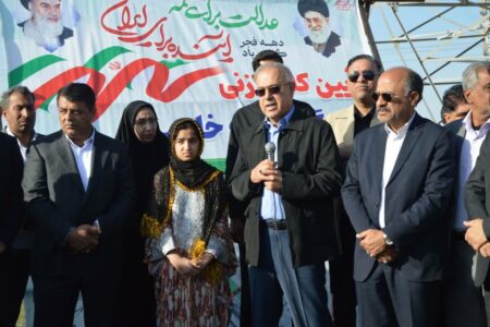 آیین کلنگ‌زنی زیرگذر روستای حاجی‌خادمی میناب با حضور استاندار هرمزگان