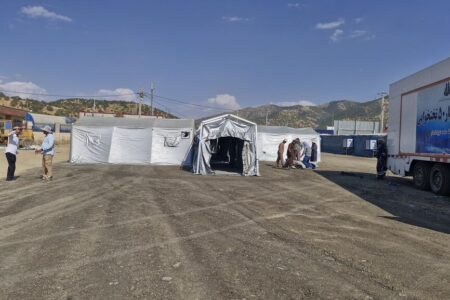 آغاز بکار بیمارستان سیار ۵۰ تختخوابی در مرز باشماق مریوان