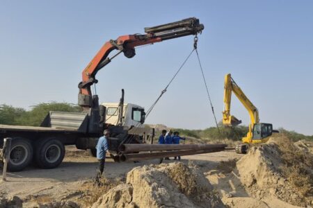 تعمیر اضطراری خط ۸ اینچ میعانات گازی